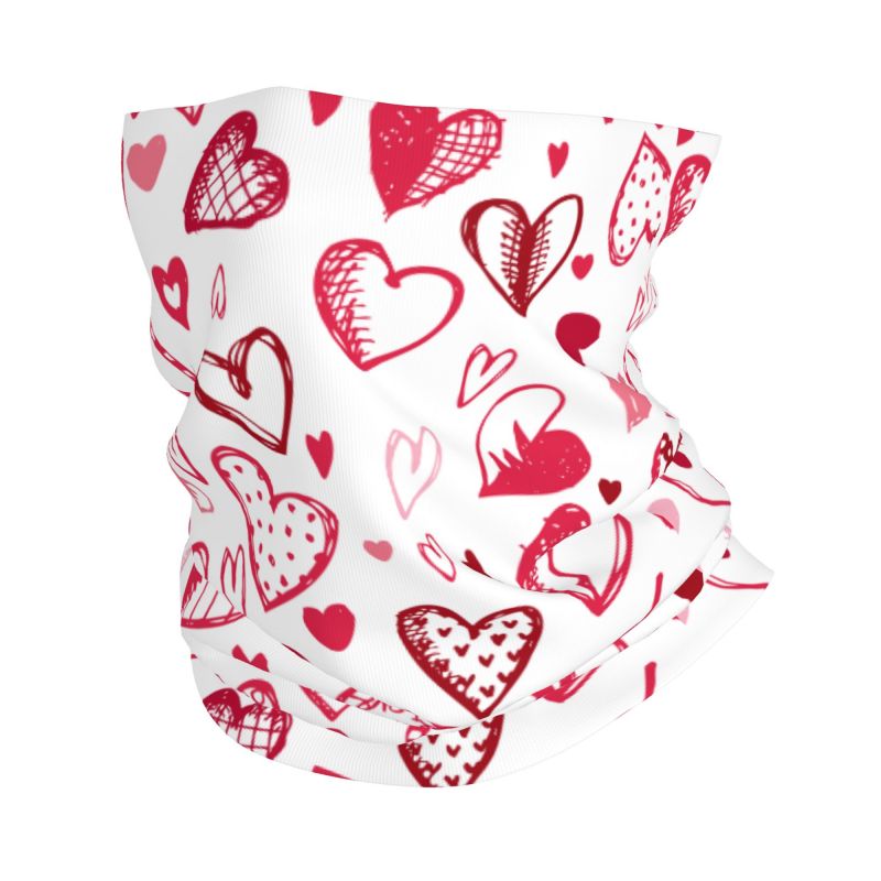 Pink Red Love Hearts Bandana N - Neck Gaiter Face Cover recension och pris