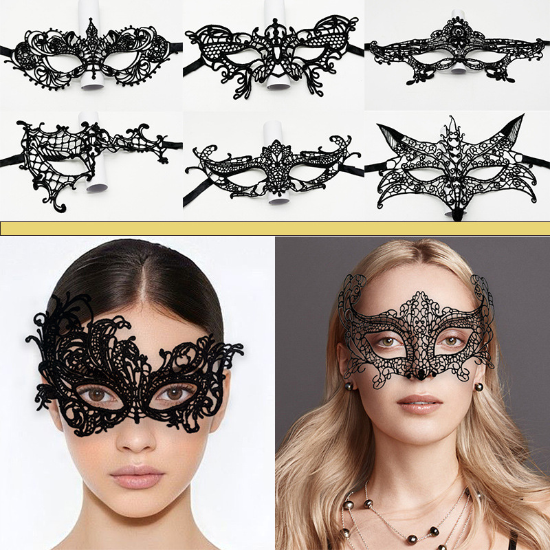 Sexy Women Lace Hollow Masquer - Respirator Half Face recension och pris