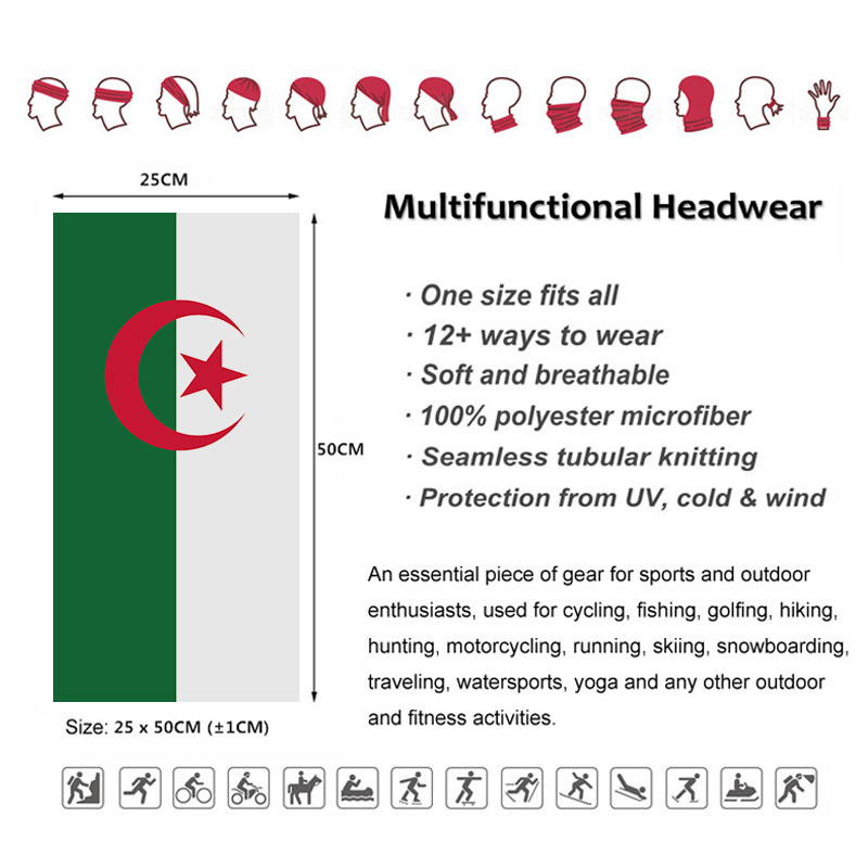 Algeria Flag Printed Bandana H - Neck Gaiter Face Cover recension och pris