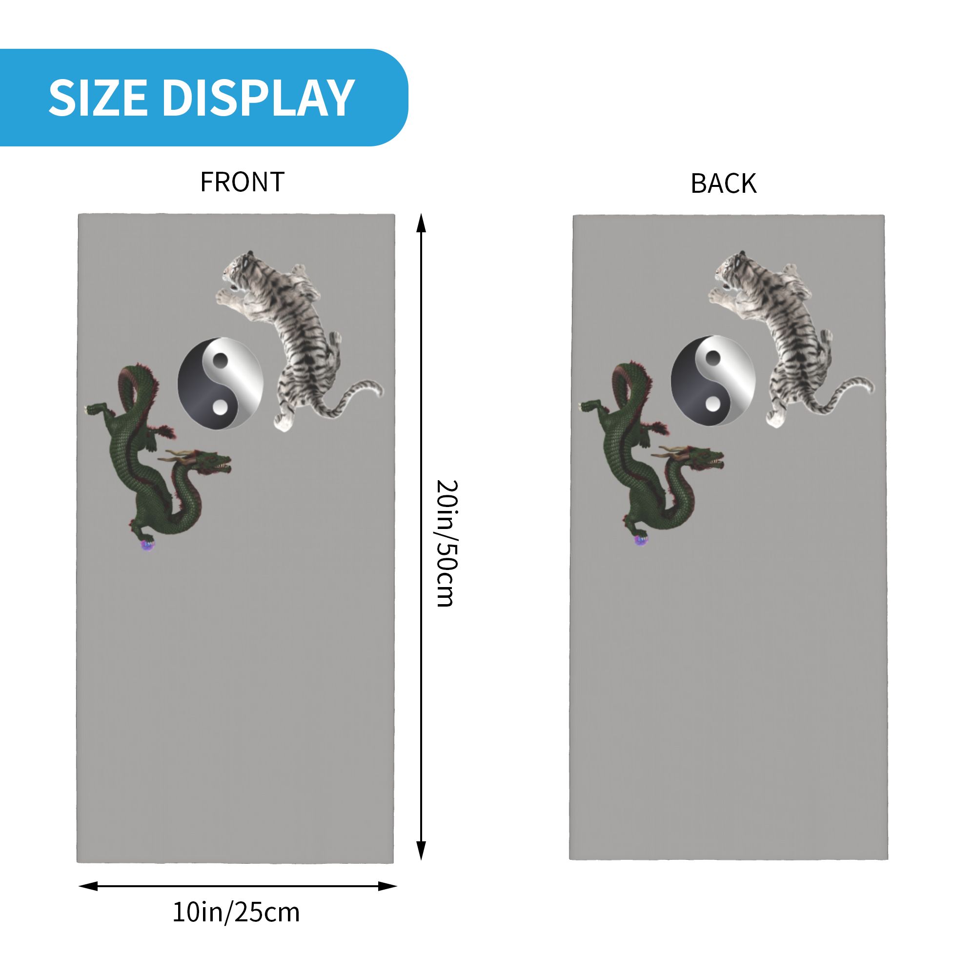 Custom Yin Yang Dragon and Tig - Neck Gaiter Face Cover recension och pris
