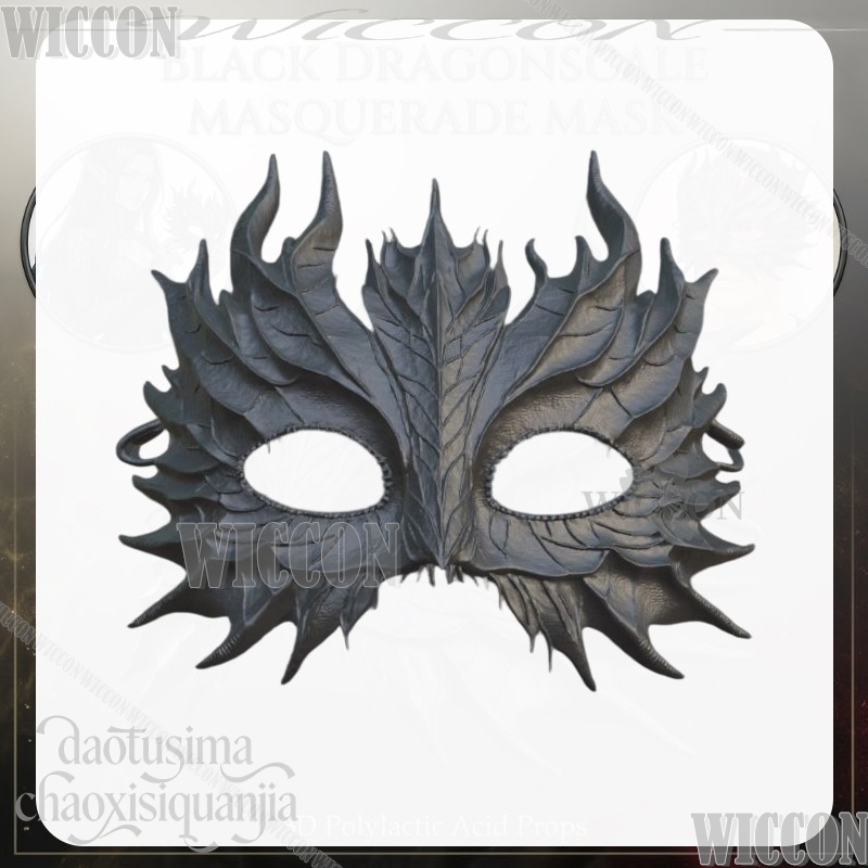 Black Dragonscale Masquerade M - Black Face Mask Pack recension och pris